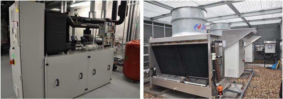 Kältemaschine und Hybridrückkühler
