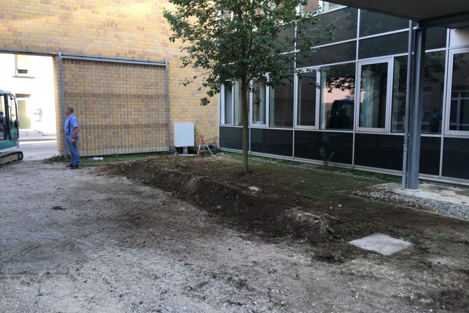 Grabenkollektor Geothermietestfeld