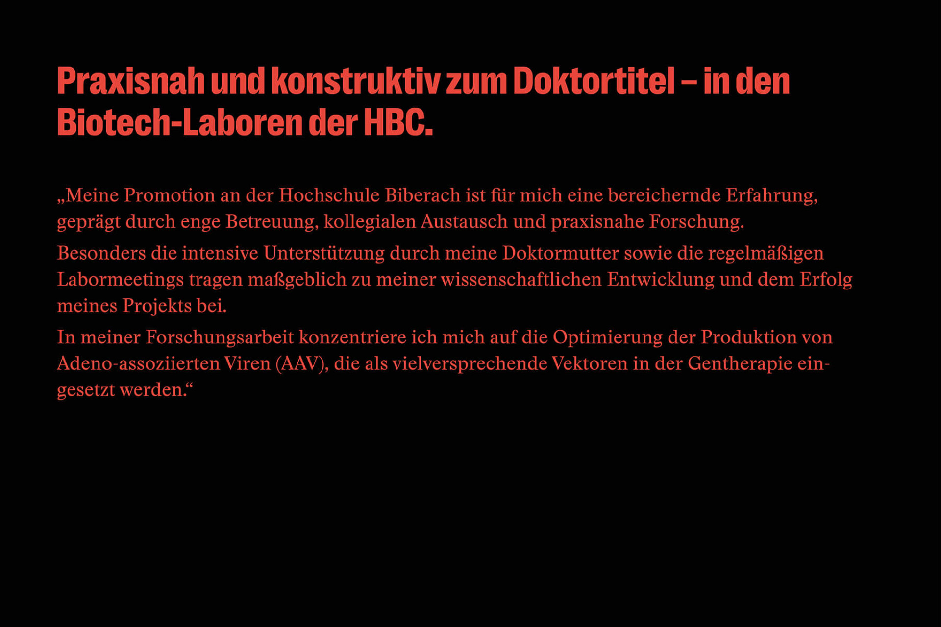 HBC Promovenden - Sonja Lochmüller - Statement