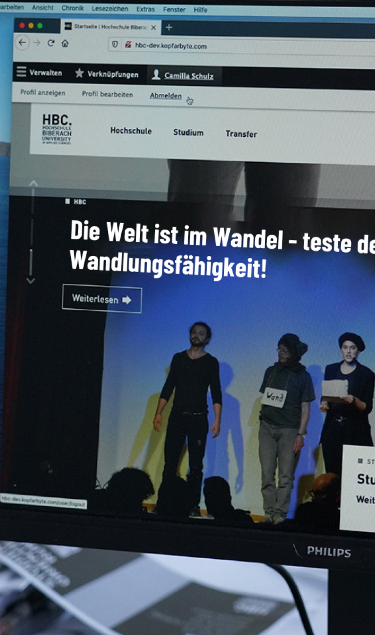 Foto von einer Homepage