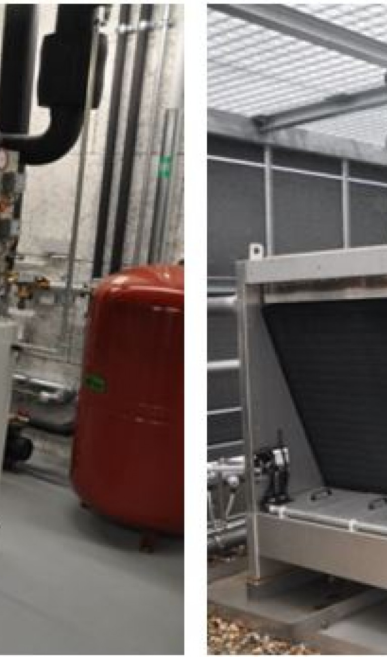 Kältemaschine und Hybridrückkühler 